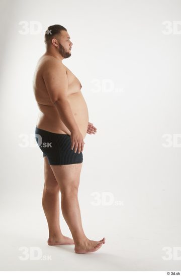 Man White Overweight Male Studio Poses