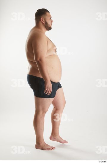 Man White Overweight Male Studio Poses