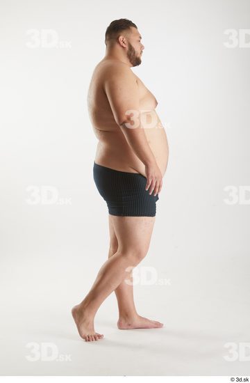 Man White Overweight Male Studio Poses