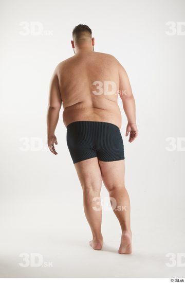 Man White Overweight Male Studio Poses