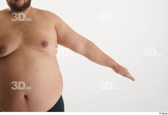 Man White Overweight Male Studio Poses