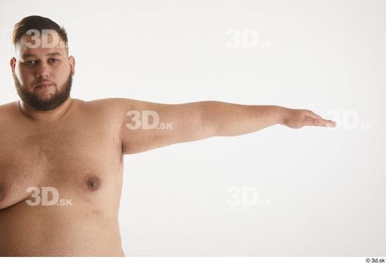 Man White Overweight Male Studio Poses