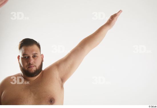 Man White Overweight Male Studio Poses