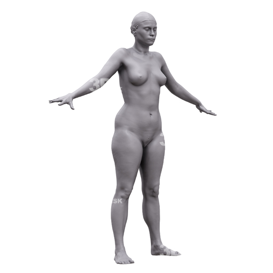 Whole Body Woman White 3D Artec Bodies