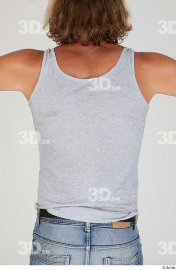 Upper Body Man White Casual Slim Street photo references