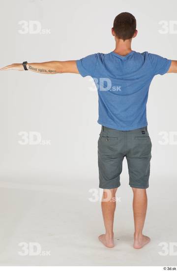 Whole Body Man T poses White Casual Slim Standing Street photo references