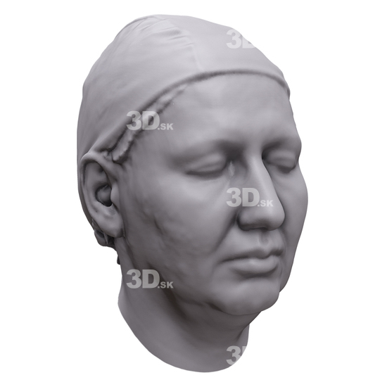 Head Woman White 3D Artec Heads