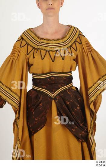 Upper Body Woman White Historical Dress Costume photo references