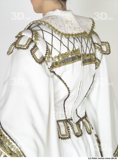 Upper Body Woman White Historical Dress Costume photo references