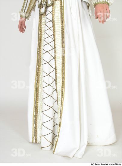 Woman White Historical Dress Skirt Costume photo references