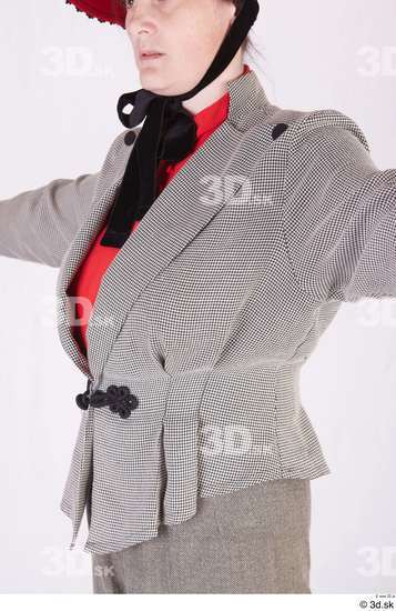 Upper Body Woman White Shirt Jacket Costume photo references