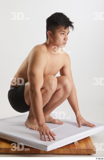 Man Asian Slim Male Studio Poses