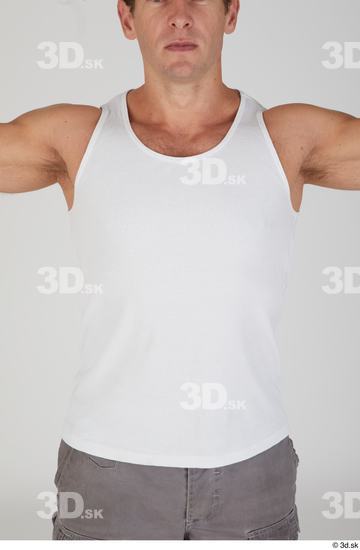 Upper Body Man White Casual Slim Street photo references