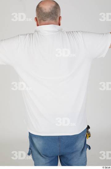 Upper Body Man White Casual Chubby Street photo references