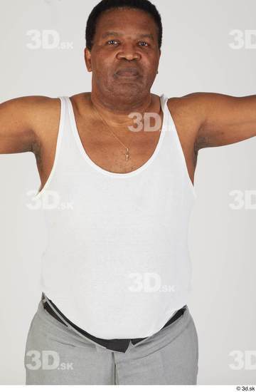 Upper Body Man Black Casual Chubby Street photo references
