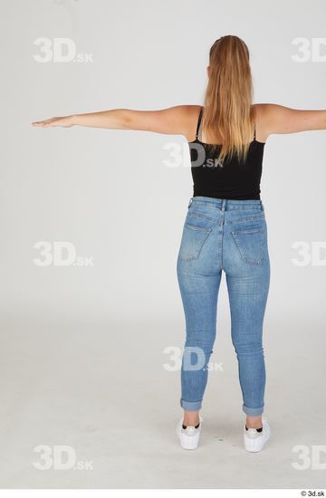 Whole Body Woman T poses Casual Slim Standing Street photo references