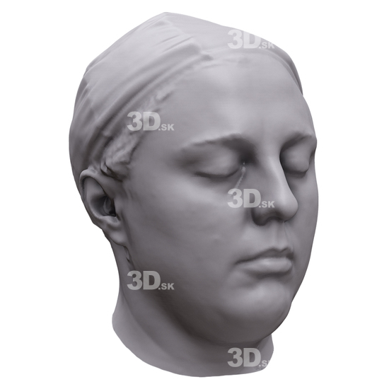 Head Woman White 3D Artec Heads