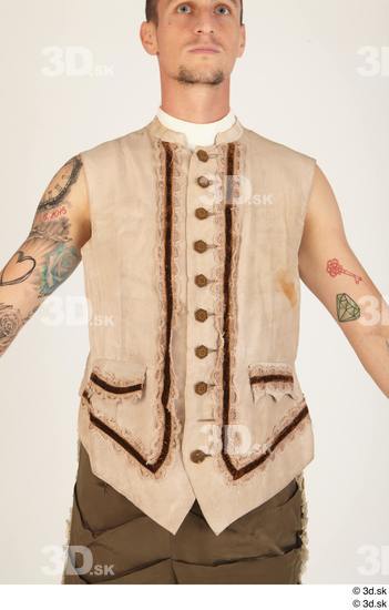 Upper Body Man White Vest Costume photo references