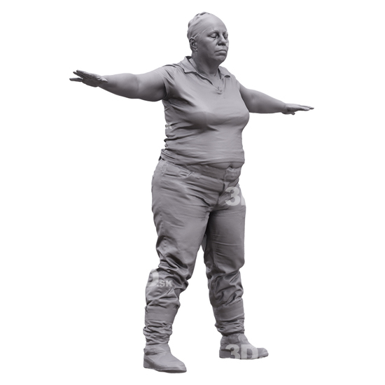 Whole Body Woman White 3D Artec Bodies