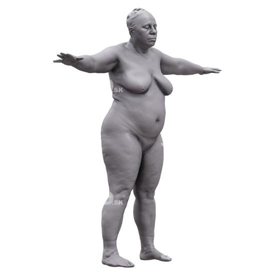 Whole Body Woman White 3D Artec Bodies