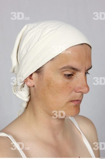 Head Woman White Historical Dress Scarf Costume photo references