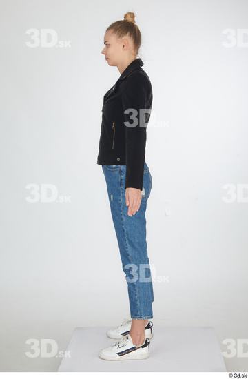 Woman White Slim Female Studio Poses