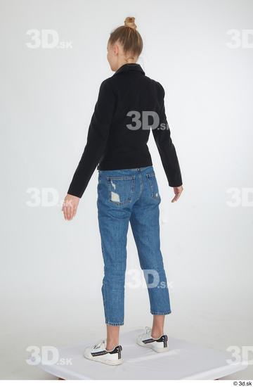 Woman White Slim Female Studio Poses