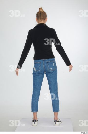 Woman White Slim Female Studio Poses