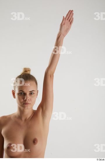 Woman White Slim Female Studio Poses