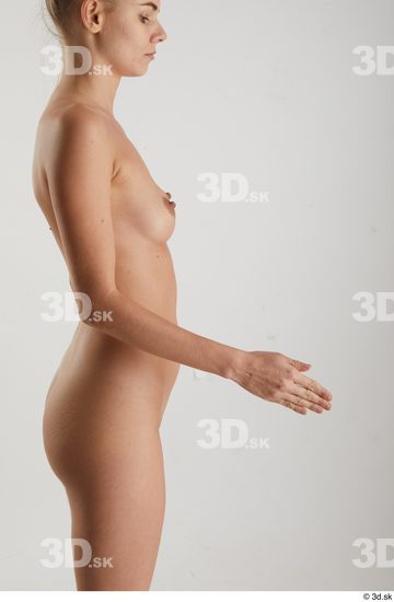 Woman White Slim Female Studio Poses