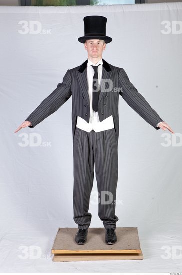 Whole Body Man White Formal Costume photo references