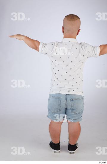 Whole Body Man T poses White Casual Slim Standing Street photo references