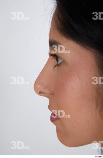 Nose Woman White Casual Slim Street photo references