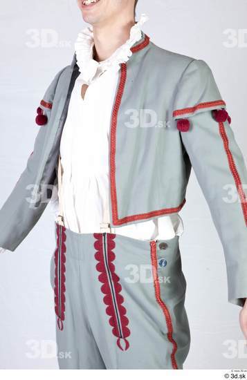 Upper Body Man White Formal Shirt Jacket Costume photo references