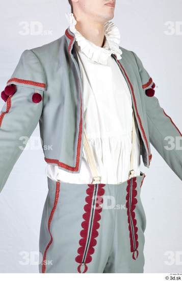 Upper Body Man White Formal Shirt Jacket Costume photo references