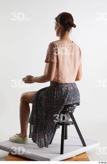 Woman White Slim Female Studio Poses