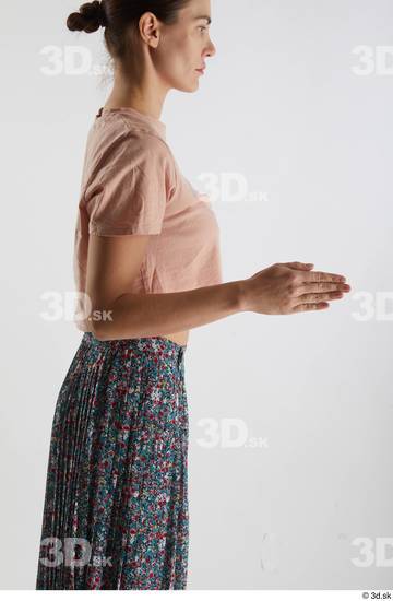 Woman White Slim Female Studio Poses