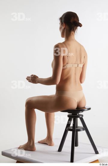 Woman White Slim Female Studio Poses