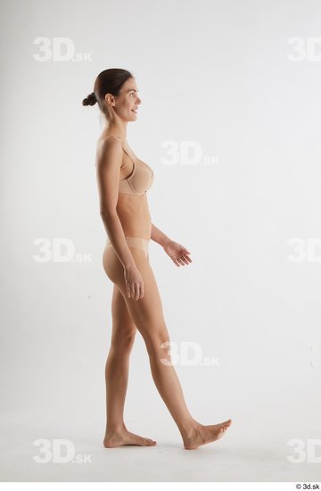 Woman White Slim Female Studio Poses