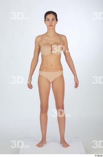 Woman White Slim Female Studio Poses