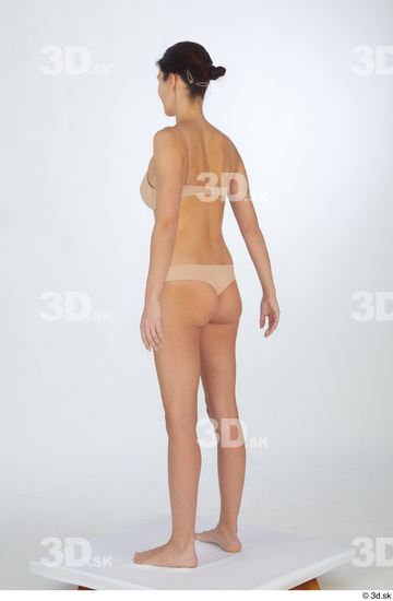 Woman White Slim Female Studio Poses