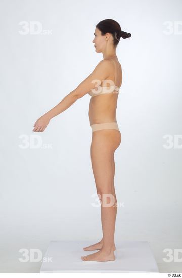 Woman White Slim Female Studio Poses