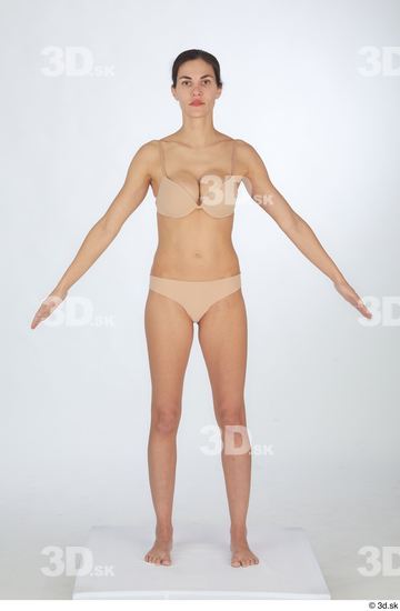 Woman White Slim Female Studio Poses