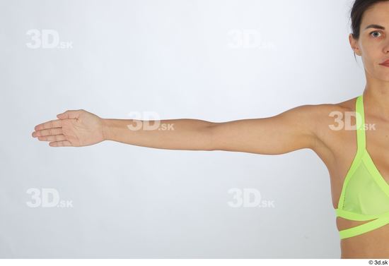 Woman White Slim Female Studio Poses