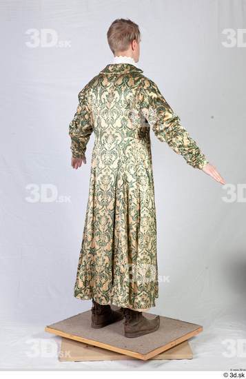 Whole Body Man White Historical Coat Costume photo references