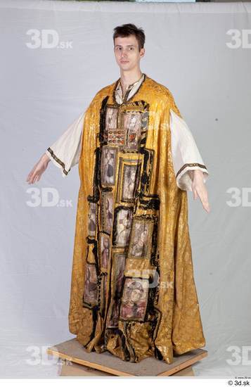 Whole Body Man White Historical Costume photo references