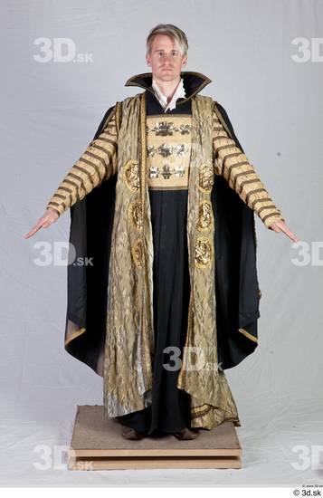 Whole Body Man White Historical Costume photo references