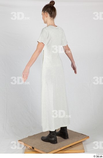 Whole Body Woman White Dress Costume photo references