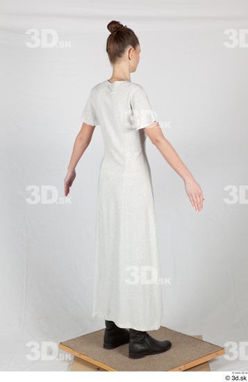 Whole Body Woman White Dress Costume photo references