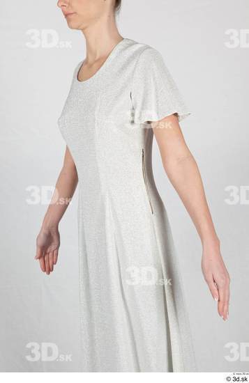 Upper Body Woman White Dress Costume photo references